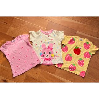 ミキハウス(mikihouse)の【ミキハウス】【ホットビスケッツ】半袖　Tシャツ 3枚セット(Tシャツ/カットソー)