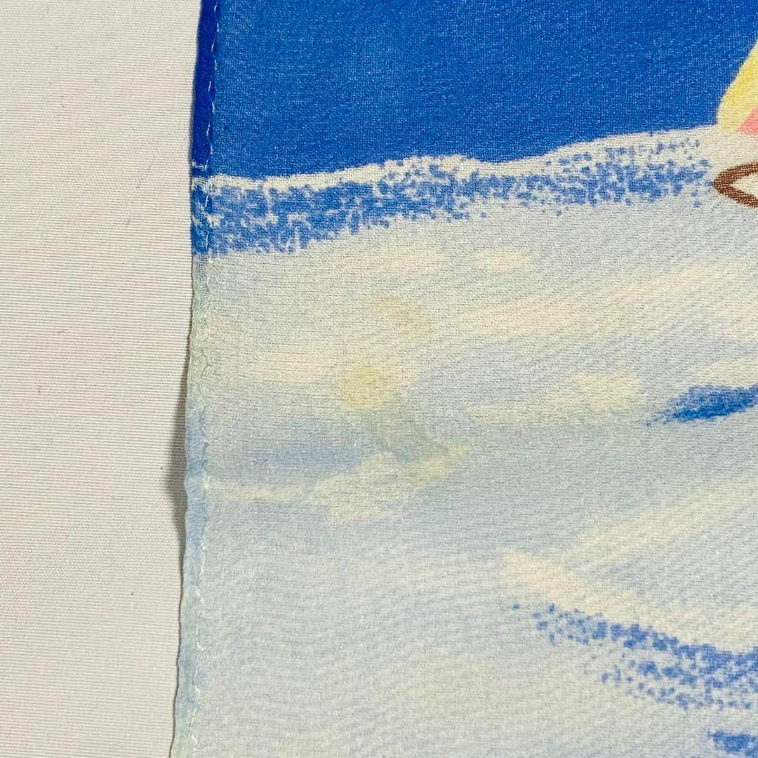 Ralph Lauren(ラルフローレン)の★Ralph Lauren★ スカーフ 風景 海 リゾート シルク ブルー レディースのファッション小物(バンダナ/スカーフ)の商品写真