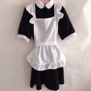 【お取り置き中】メイド服 Lサイズ(ひざ丈ワンピース)