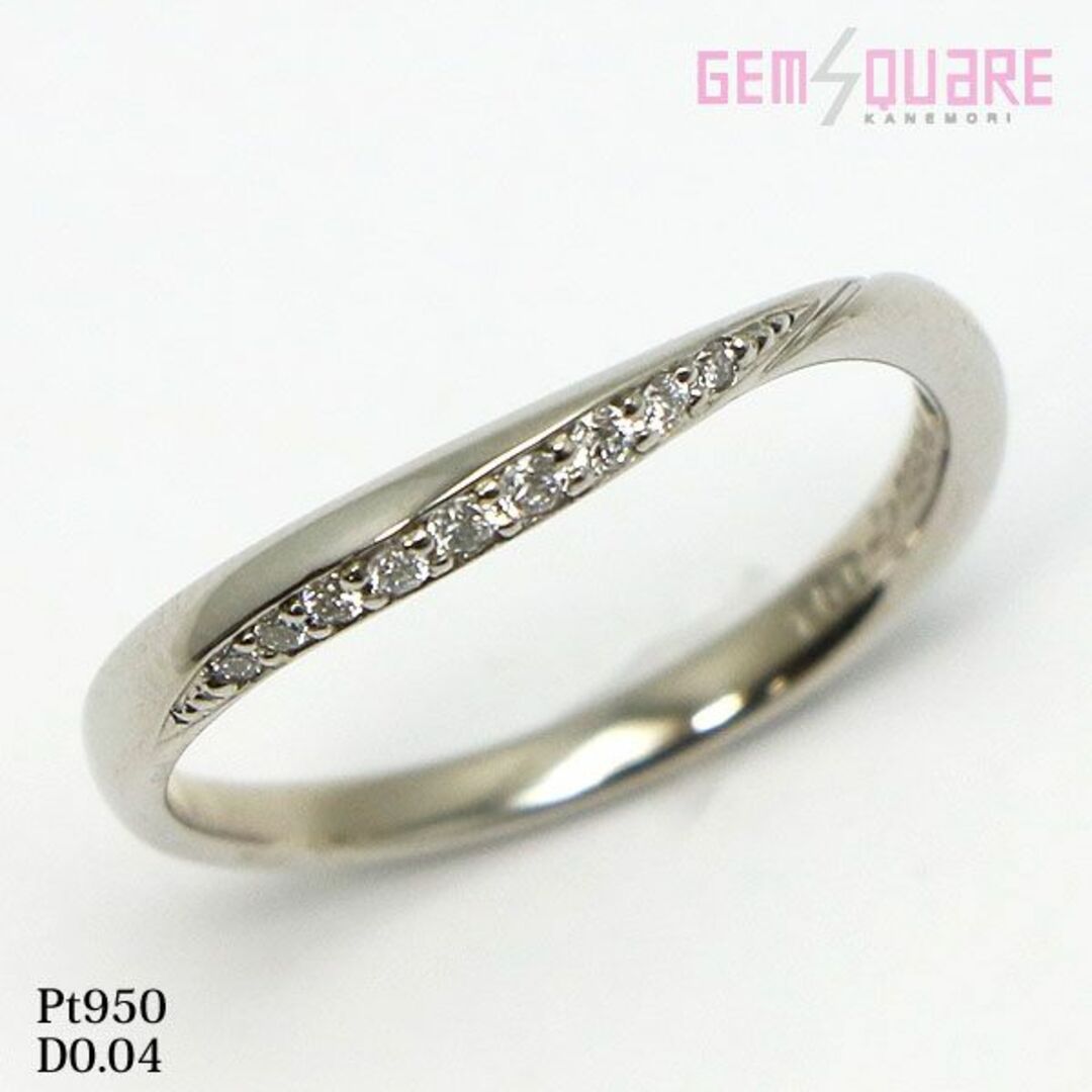 PT950 ダイヤモンド リング 指輪 D0.04 2.25g 9号 仕上げ済 レディースのアクセサリー(リング(指輪))の商品写真