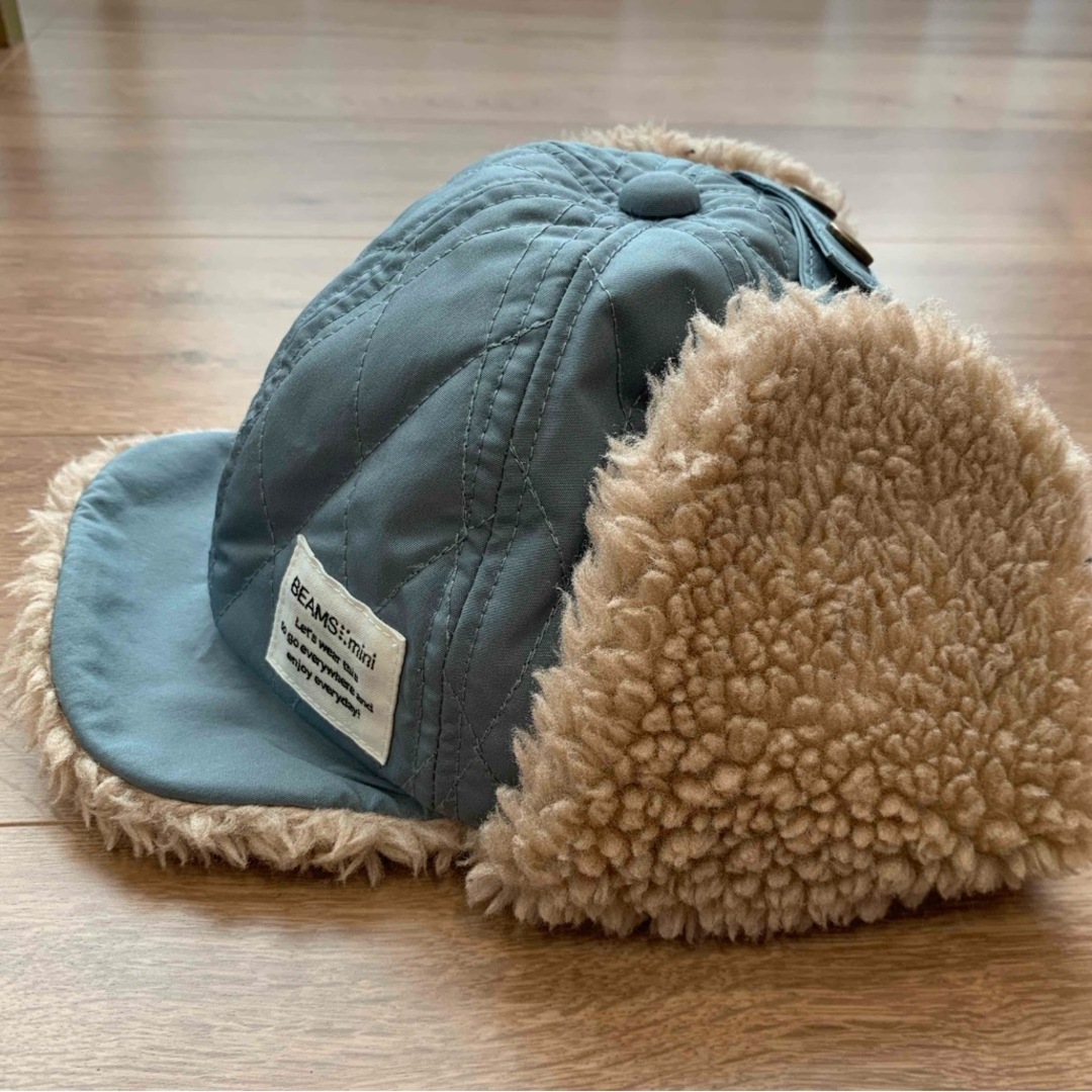 BEAMS(ビームス)のビームスミニ　冬用帽子　キルティング イヤーキャップ  キッズ/ベビー/マタニティのこども用ファッション小物(帽子)の商品写真