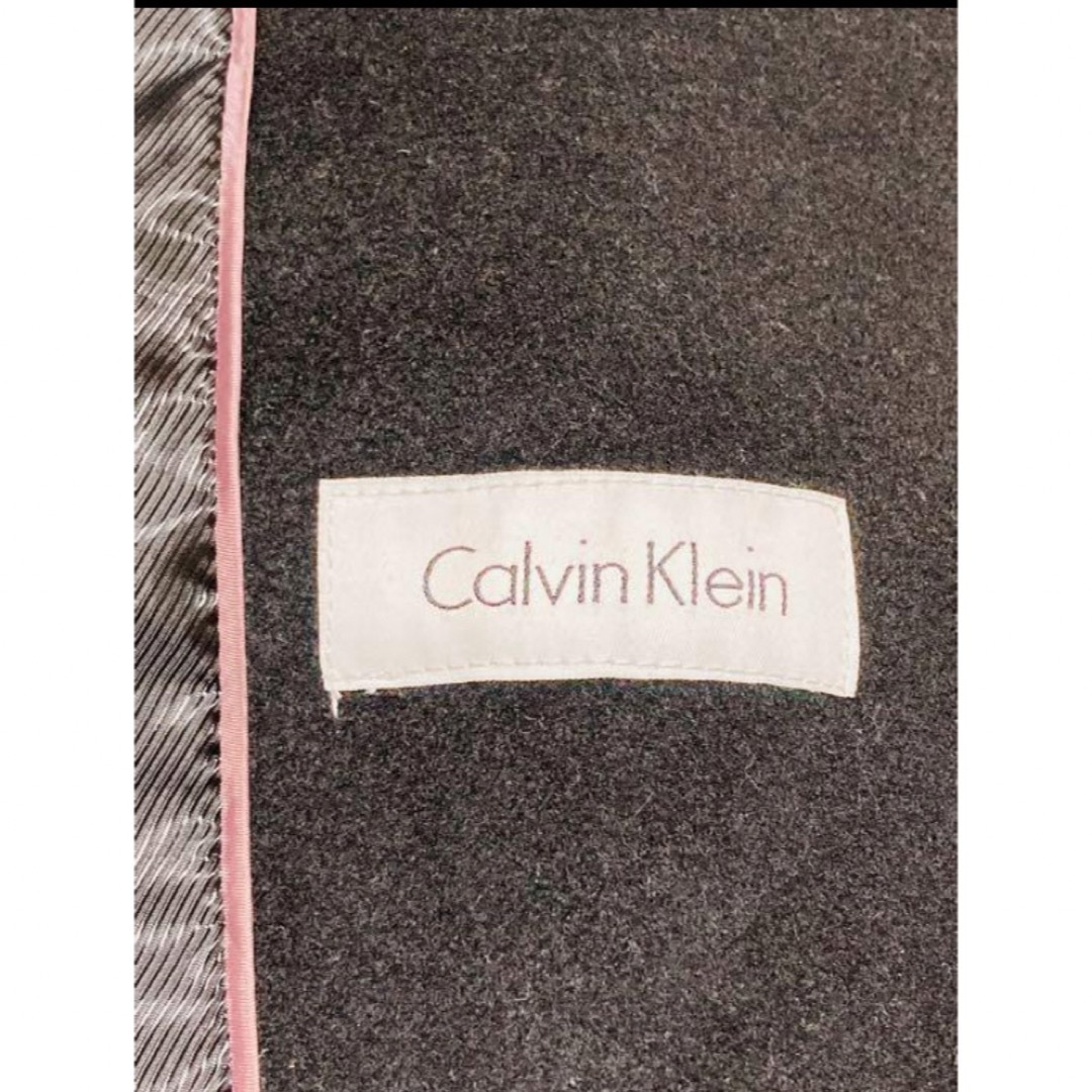 Calvin Klein(カルバンクライン)の匿名　カルバンクライン　ウール　ポンチョ　ケープコート　S／M  黒　ブラック レディースのジャケット/アウター(ポンチョ)の商品写真