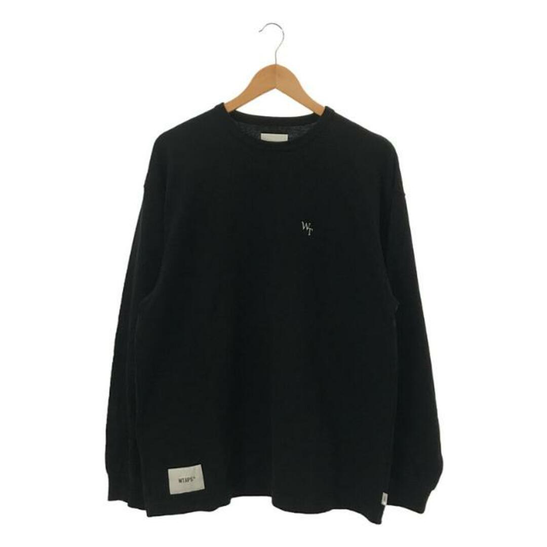 W)taps(ダブルタップス)の【美品】  WTAPS / ダブルタップス | 2023SS | DESIGN 03 / LS / COTTON. LEAGUE / クルーネック カットソー | 2 | black | メンズ メンズのトップス(Tシャツ/カットソー(七分/長袖))の商品写真