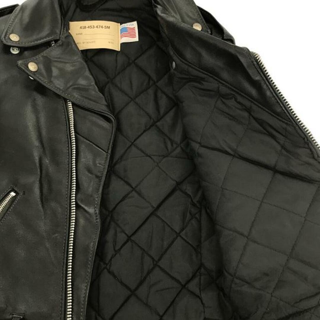 schott(ショット)のSCHOTT / ショット | 418 leather jacket / ダブルライダース レザージャケット | 34 | ブラック | メンズ メンズのジャケット/アウター(その他)の商品写真