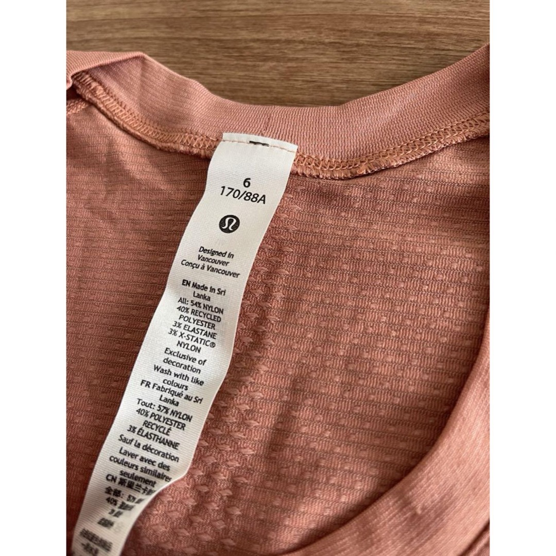 lululemon(ルルレモン)のルルレモン　Swiftly 長袖　トップス　レディース　6 レディースのトップス(Tシャツ(長袖/七分))の商品写真