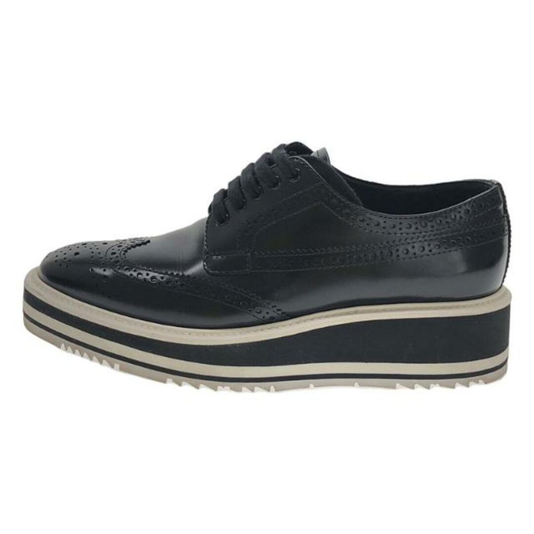 PRADA / プラダ | ウィングチップ レースアップシューズ | 36 | ブラック/ホワイト | レディース PRADA / プラダ | ウィングチップ レースアップシューズ | 36 | ブラック/ホワイト | レディース