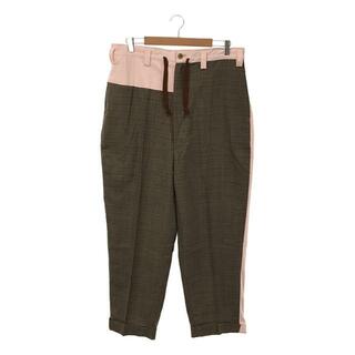 【美品】  HOMELESS TAILOR / ホームレステイラー | ASYMMETRY WIDE PANTS スラックスパンツ | F | ピンク/ブラウン | メンズ(その他)