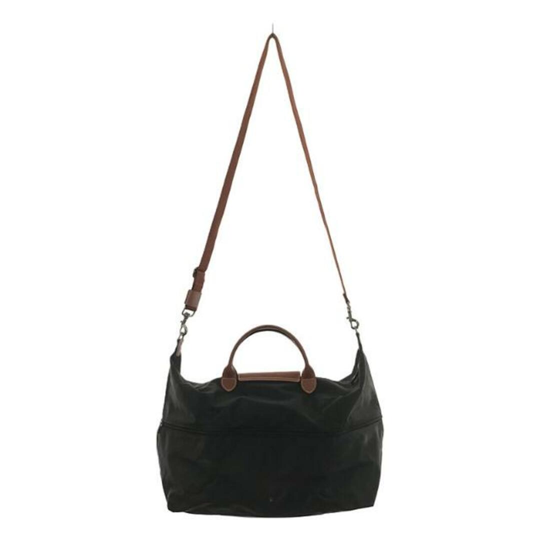 LONGCHAMP(ロンシャン)の【美品】  Longchamp / ロンシャン | Extensible Modele Depose / 2way ショルダー付き レザー切替 ナイロンバッグ | ブラック/ブラウン | レディース レディースのバッグ(ショルダーバッグ)の商品写真