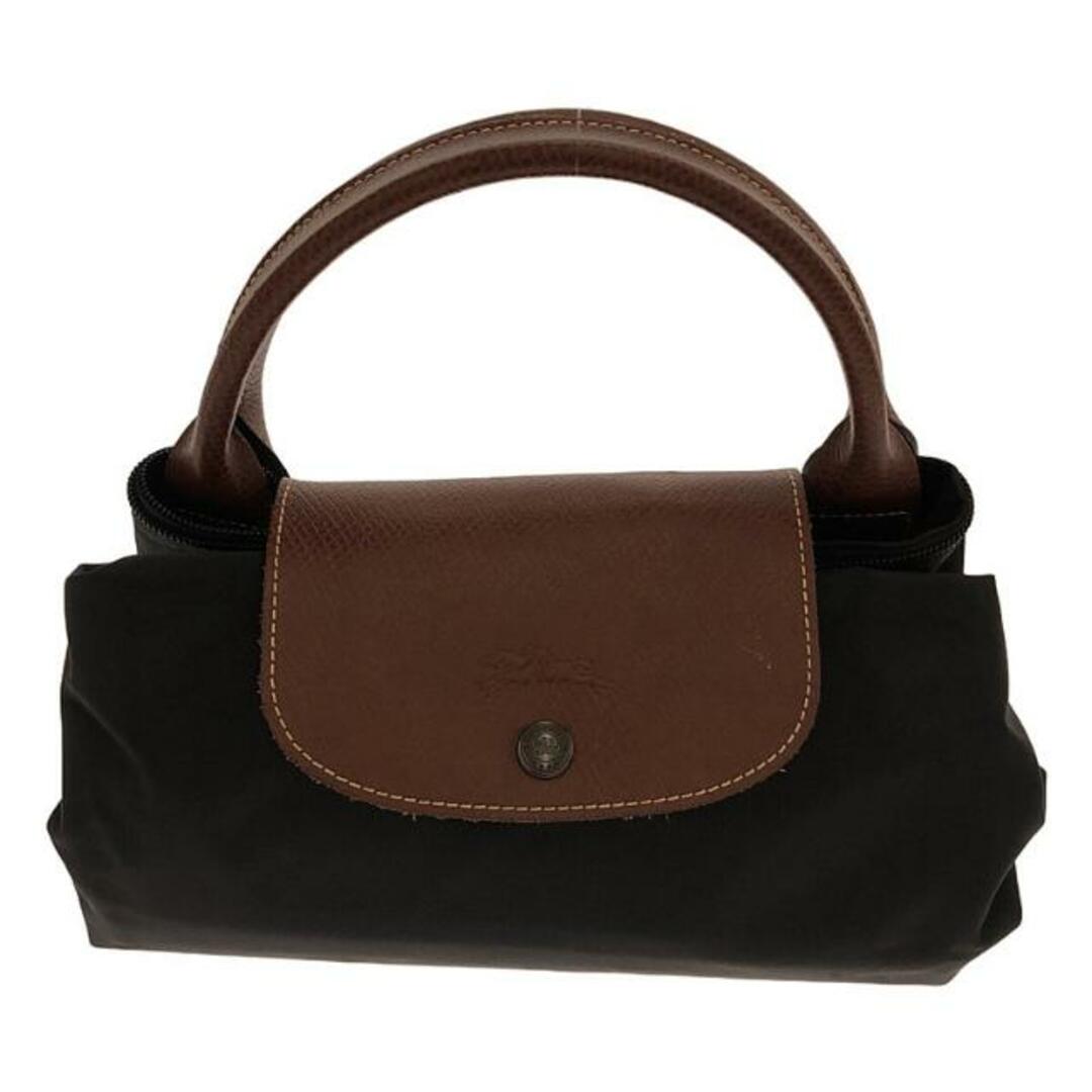 LONGCHAMP(ロンシャン)の【美品】  Longchamp / ロンシャン | Extensible Modele Depose / 2way ショルダー付き レザー切替 ナイロンバッグ | ブラック/ブラウン | レディース レディースのバッグ(ショルダーバッグ)の商品写真