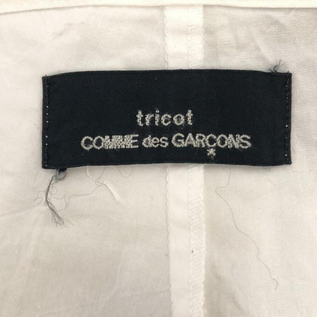 tricot COMME des GARCONS(トリココムデギャルソン)のtricot COMME des GARCONS / トリココムデギャルソン | 90s / AD1998 | 異素材 切替 コットン レーヨン チェック ラップ ワンピース | ホワイト/ブラウン | レディース レディースのワンピース(ロングワンピース/マキシワンピース)の商品写真