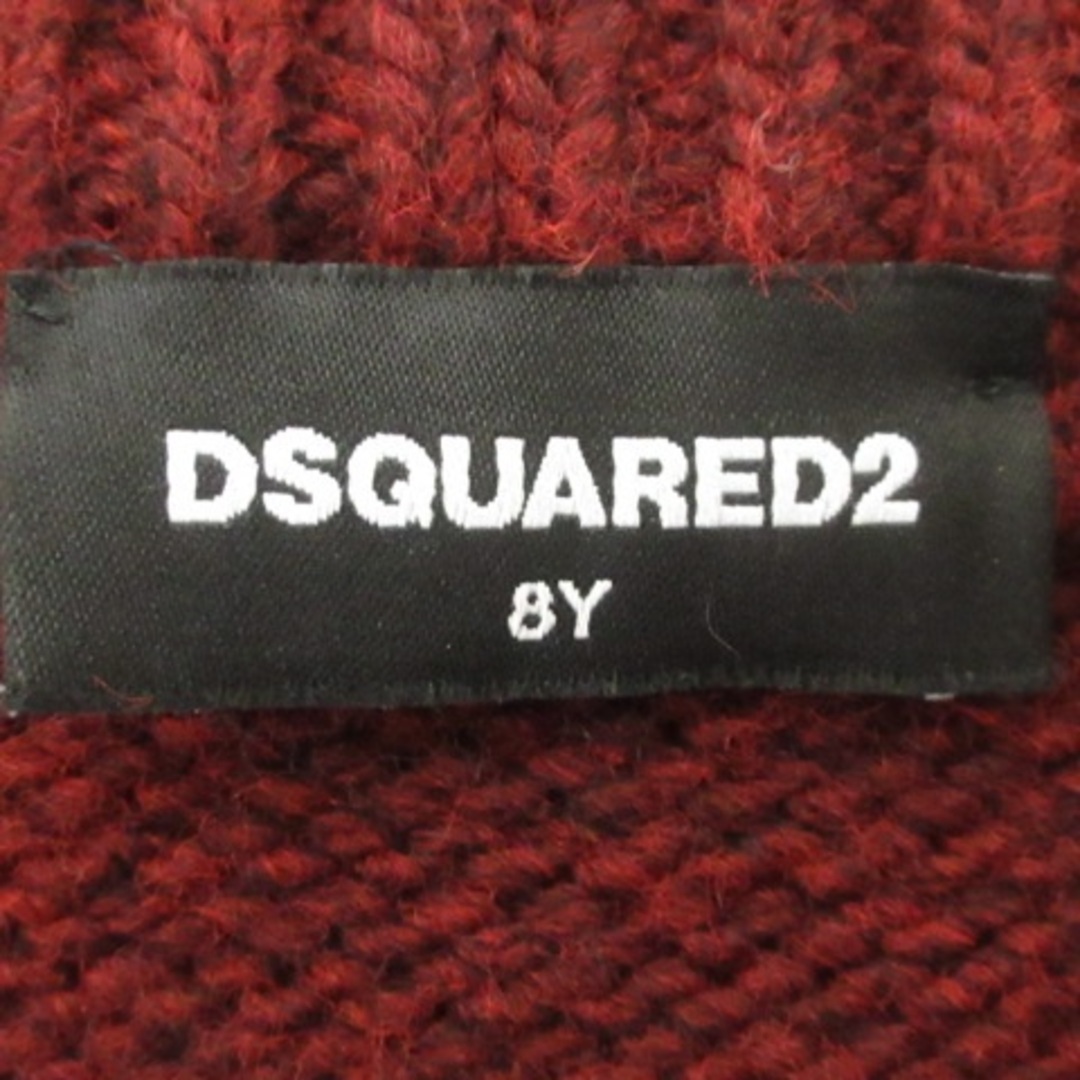 DSQUARED2(ディースクエアード)のディースクエアード カーディガン セーター 8Y 赤 レッド ■GY09 キッズ/ベビー/マタニティのキッズ服男の子用(90cm~)(ニット)の商品写真