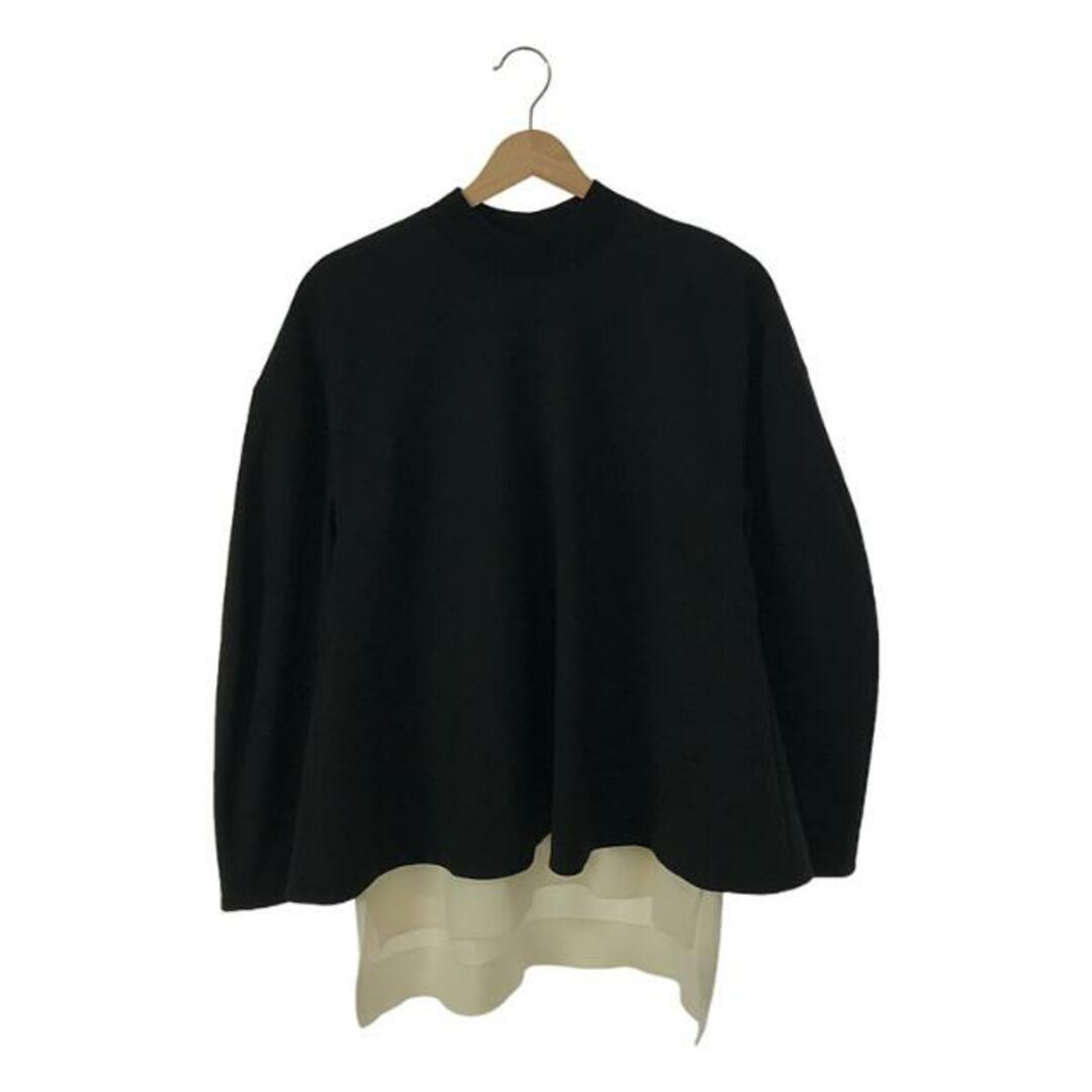 【新品】 ENFOLD / エンフォルド | 2023AW | KNIT-LAYERED PULLOVER トップス | 38 | ブラック/ホワイト | レディース