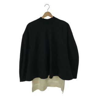 エンフォルド(ENFOLD)の【新品】  ENFOLD / エンフォルド | 2023AW | KNIT-LAYERED PULLOVER  トップス | 38 | ブラック/ホワイト | レディース(トレーナー/スウェット)