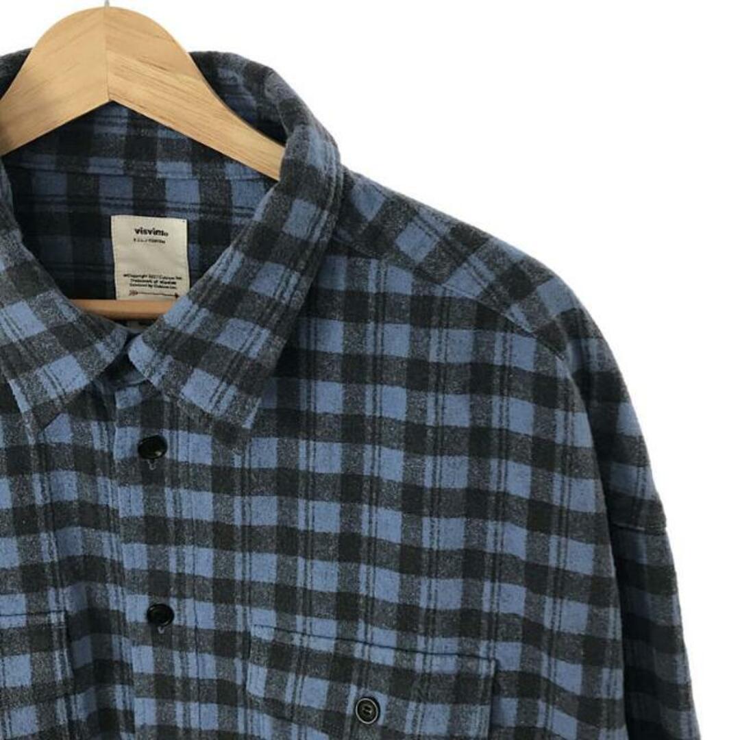 VISVIM(ヴィスヴィム)のvisvim / ビズビム | PIONEER L/S KHADI CHECK / ヴィンテージ加工 チェックシャツ | 2 | ブルー | メンズ メンズのトップス(Tシャツ/カットソー(七分/長袖))の商品写真