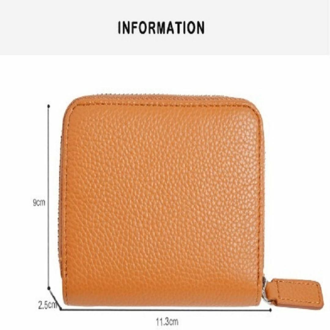 ミニ財布 ウォレット カードケース 小銭入れ コンパクト 大容量 オレンジ レディースのファッション小物(コインケース)の商品写真