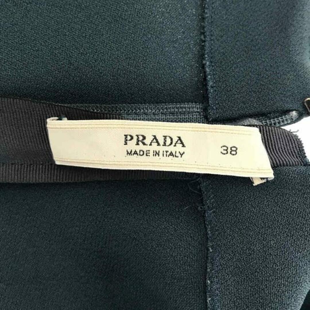 PRADA(プラダ)のPRADA / プラダ | ノースリーブ フレアワンピース | 38 | ダークグリーン | レディース レディースのワンピース(ロングワンピース/マキシワンピース)の商品写真