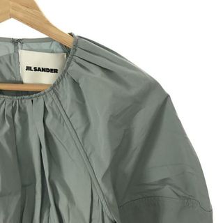 ジルサンダー(Jil Sander)の【美品】  JIL SANDER / ジルサンダー | ギャザーコットンポプリンブラウス | 32 | ライトブルー | レディース(シャツ/ブラウス(半袖/袖なし))