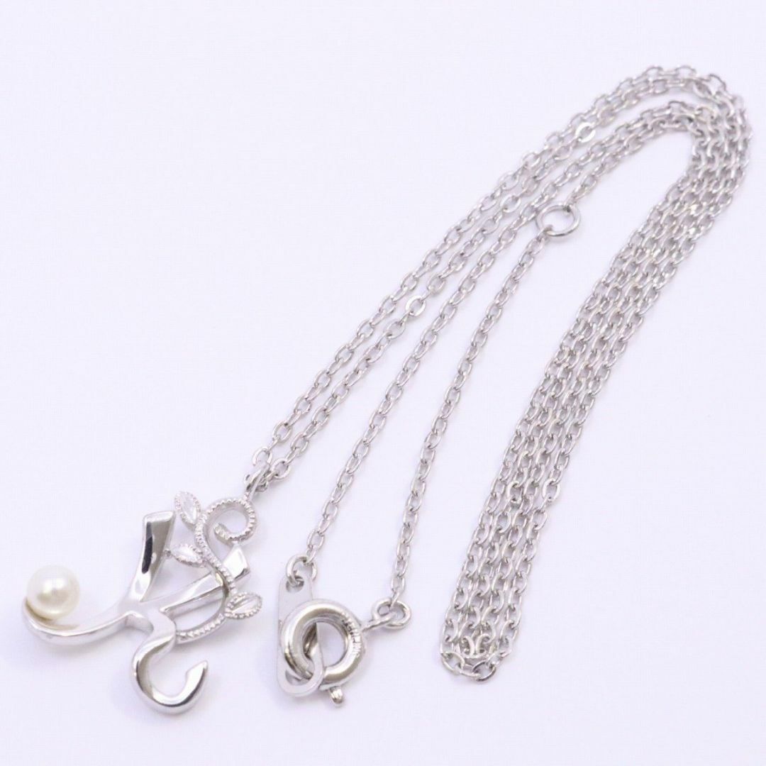 MIKIMOTO(ミキモト)のMIKIMOTO ミキモト イニシャル アルファベット K ネックレス シルバー/パール レディースのアクセサリー(ネックレス)の商品写真