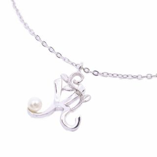 ミキモト(MIKIMOTO)のMIKIMOTO ミキモト イニシャル アルファベット K ネックレス シルバー/パール(ネックレス)