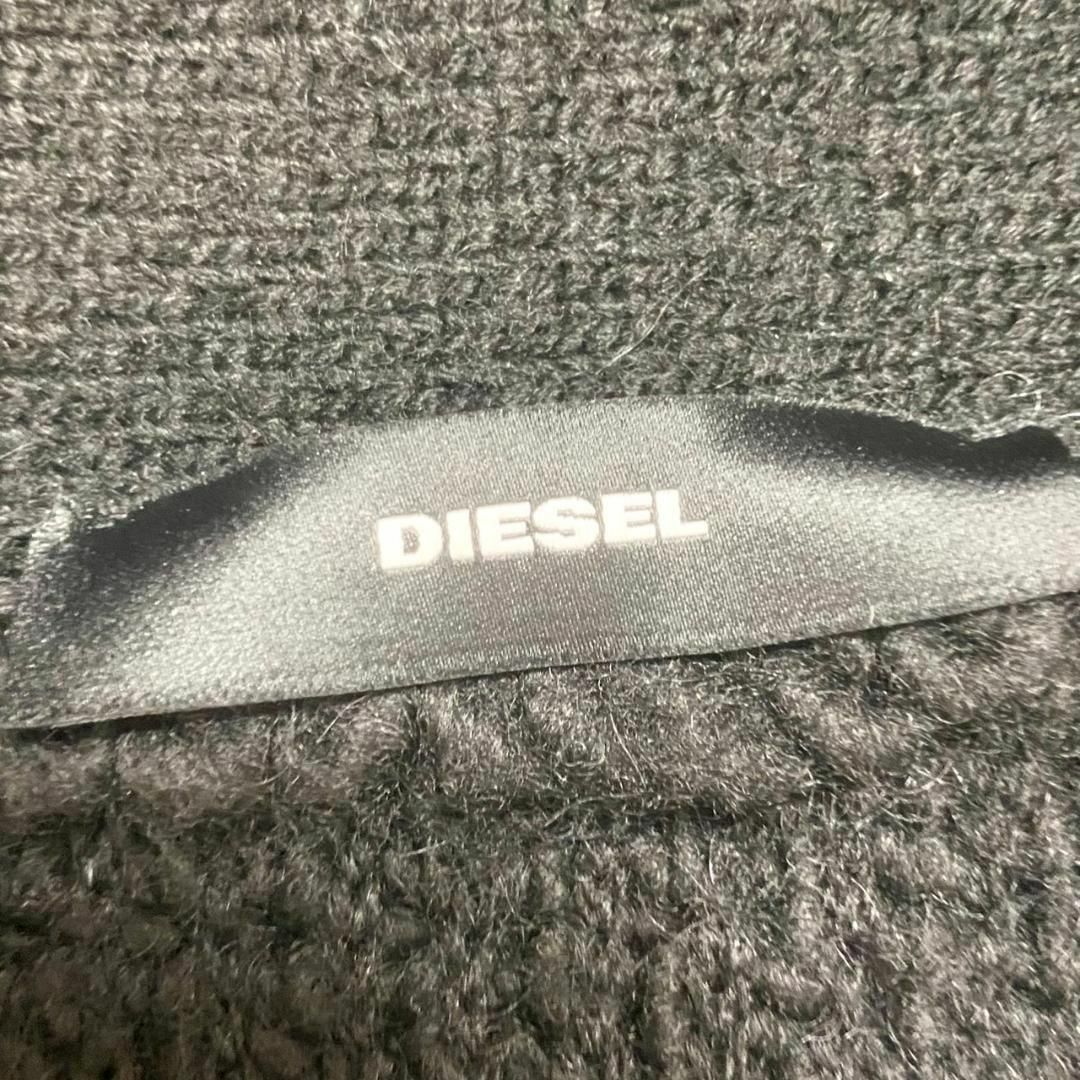 DIESEL(ディーゼル)のディーゼル　ニットガウン　コーディガン　リブ　ロゴ金具　モヘア　ベルト　ショール レディースのジャケット/アウター(その他)の商品写真