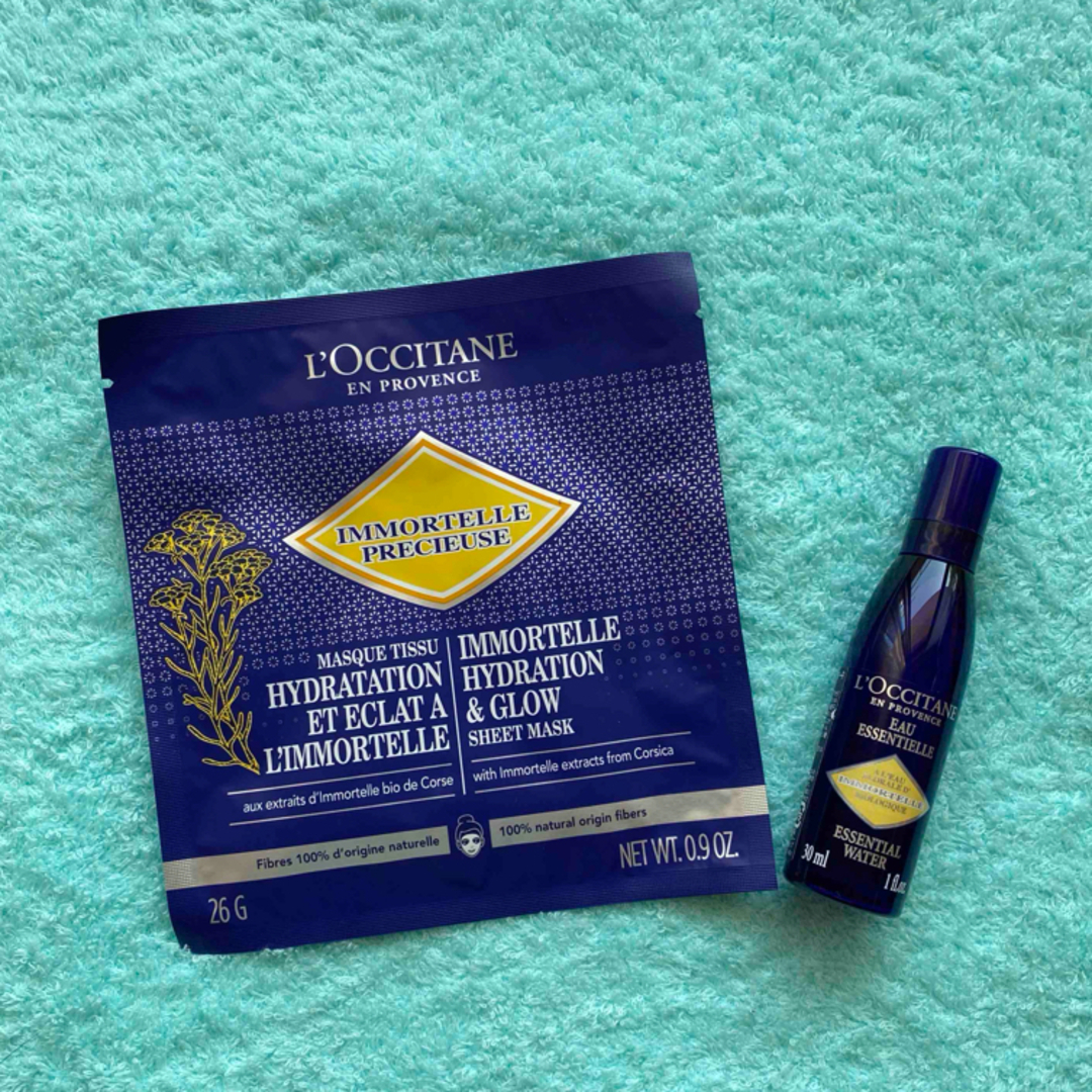 L'OCCITANE(ロクシタン)のロクシタン　エクストラフェイスウォーター２本　プレシューズシートマスク等 コスメ/美容のスキンケア/基礎化粧品(化粧水/ローション)の商品写真