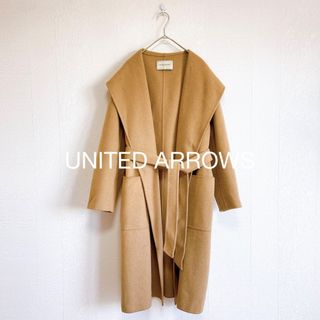 ユナイテッドアローズ(UNITED ARROWS)の上質＊UNITED ARROWS リバー フーデッドコート　ガウンコート(ロングコート)