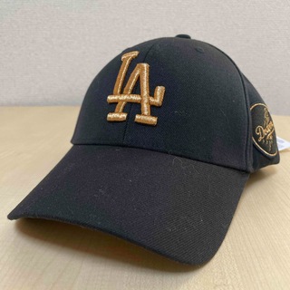 メジャーリーグベースボール(MLB)の最終値❗️今季モデルMLB New L.A Dodgersブラック/ゴールド刺繍(キャップ)