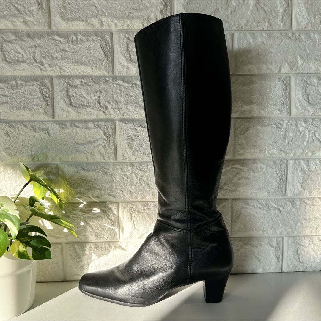 REGAL(リーガル)のREGAL  リーガル　本革　ロングブーツ　ブラック レディースの靴/シューズ(ブーツ)の商品写真