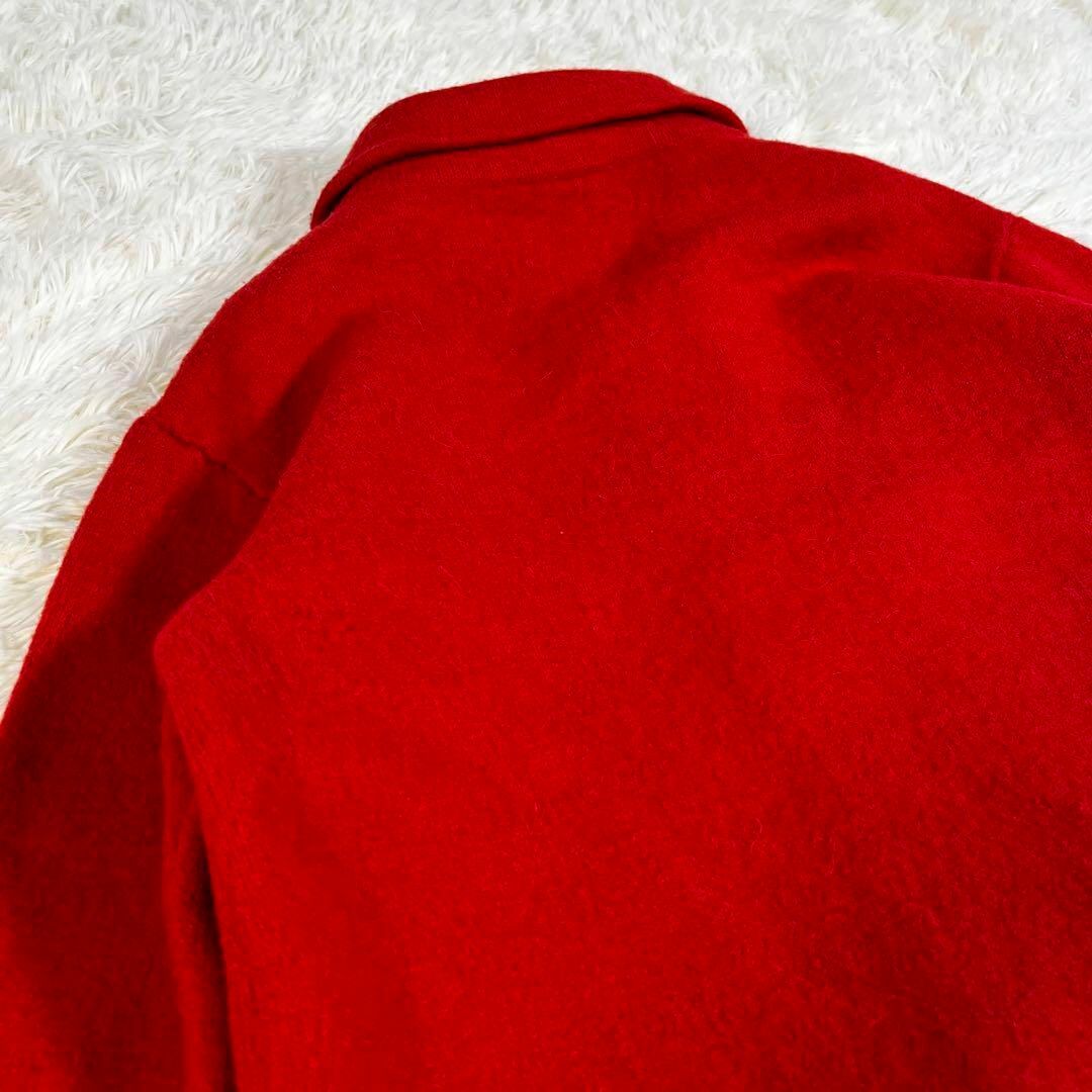 45R(フォーティファイブアール)の45R　フロートアルパカ縮絨ハーフコート　ダッフル　ドルマン　赤　オレンジ レディースのジャケット/アウター(その他)の商品写真