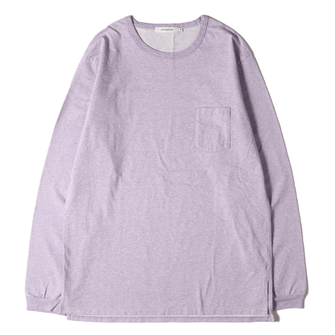 nonnative(ノンネイティブ)の美品 NONNATIVE ノンネイティブ Tシャツ サイズ:2 霜降り ロングスリーブ ポケット Tシャツ DWELLER L/S TEE COTTON PLATED JERSEY ヘザーパープル トップス カットソー 長袖【メンズ】【中古】 メンズのトップス(Tシャツ/カットソー(七分/長袖))の商品写真