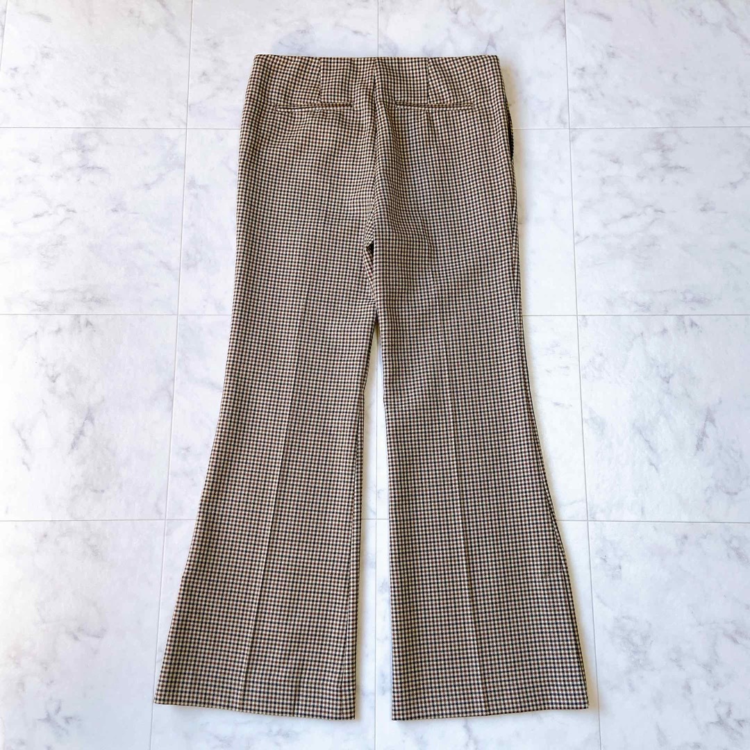L'Appartement DEUXIEME CLASSE(アパルトモンドゥーズィエムクラス)のリジェール アパルトモン MOON Flare Pants チェックフレアパンツ レディースのパンツ(カジュアルパンツ)の商品写真