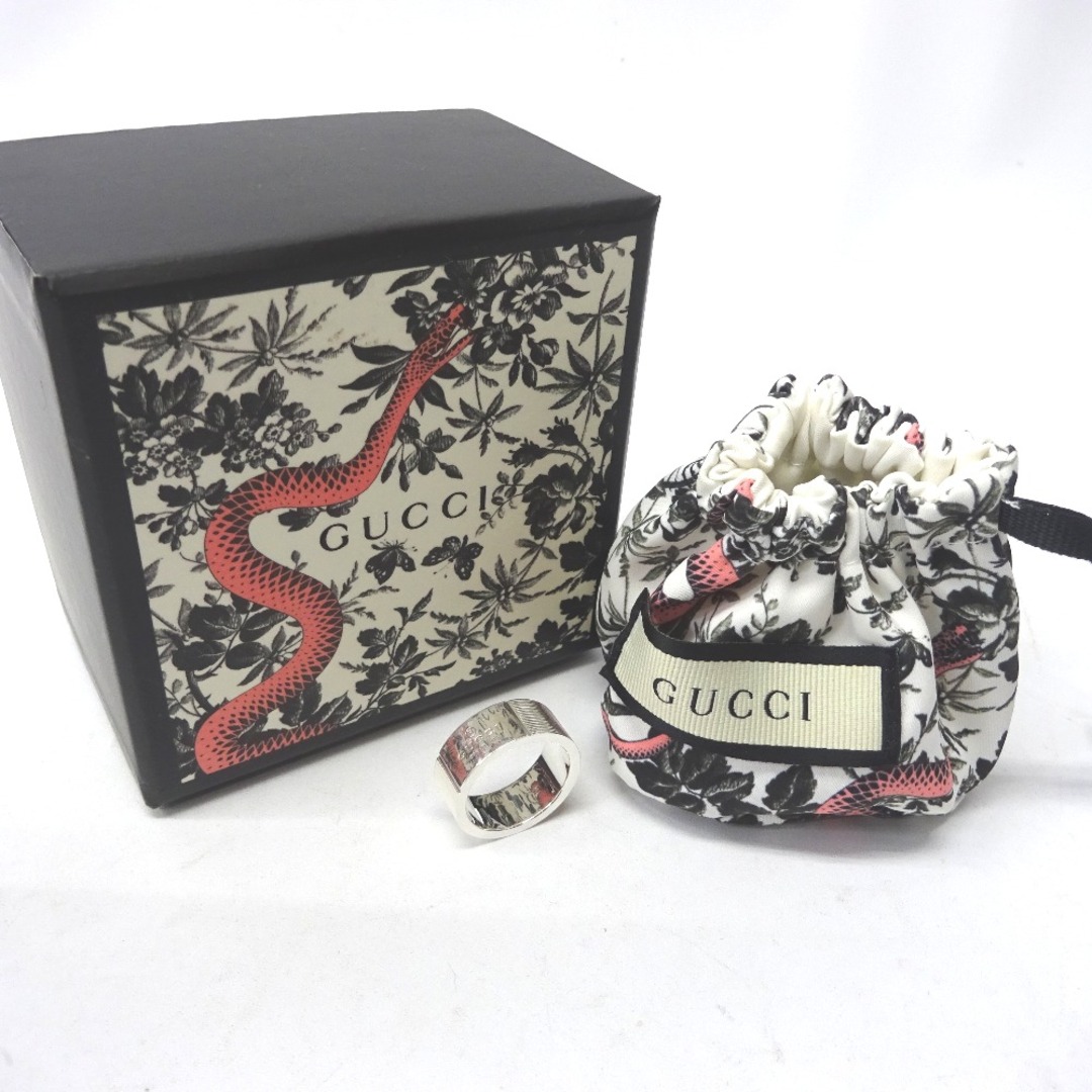 Gucci(グッチ)のグッチ リング・指輪 シンプル ロゴ 15号 Ag925 メンズ Ft1156401 中古 メンズのアクセサリー(リング(指輪))の商品写真