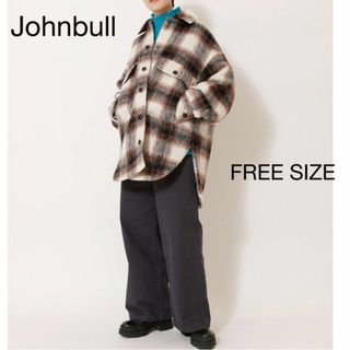 ジョンブル(JOHNBULL)のJOHNBULL シャギーチェックCPOオーバーシャツコート（ピンク）(その他)