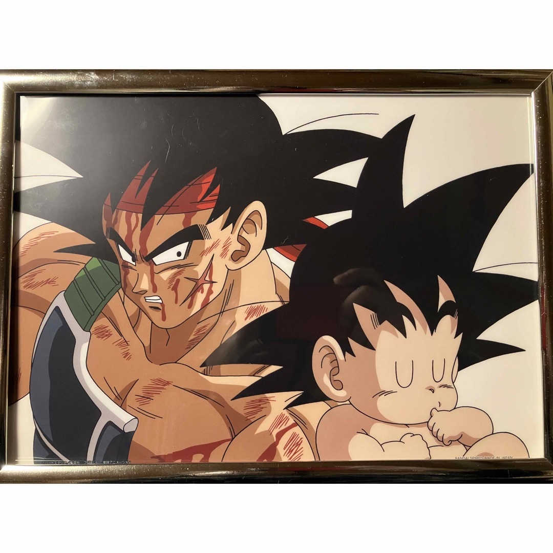 エンタメ/ホビードラゴンボールＺ　バーダック＆カカロット　額装品　セル画アートシート　鳥山明