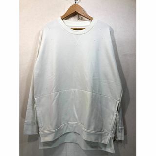 012162● STAMPD ダメージ加工 スウェット L ホワイト トレーナー(スウェット)