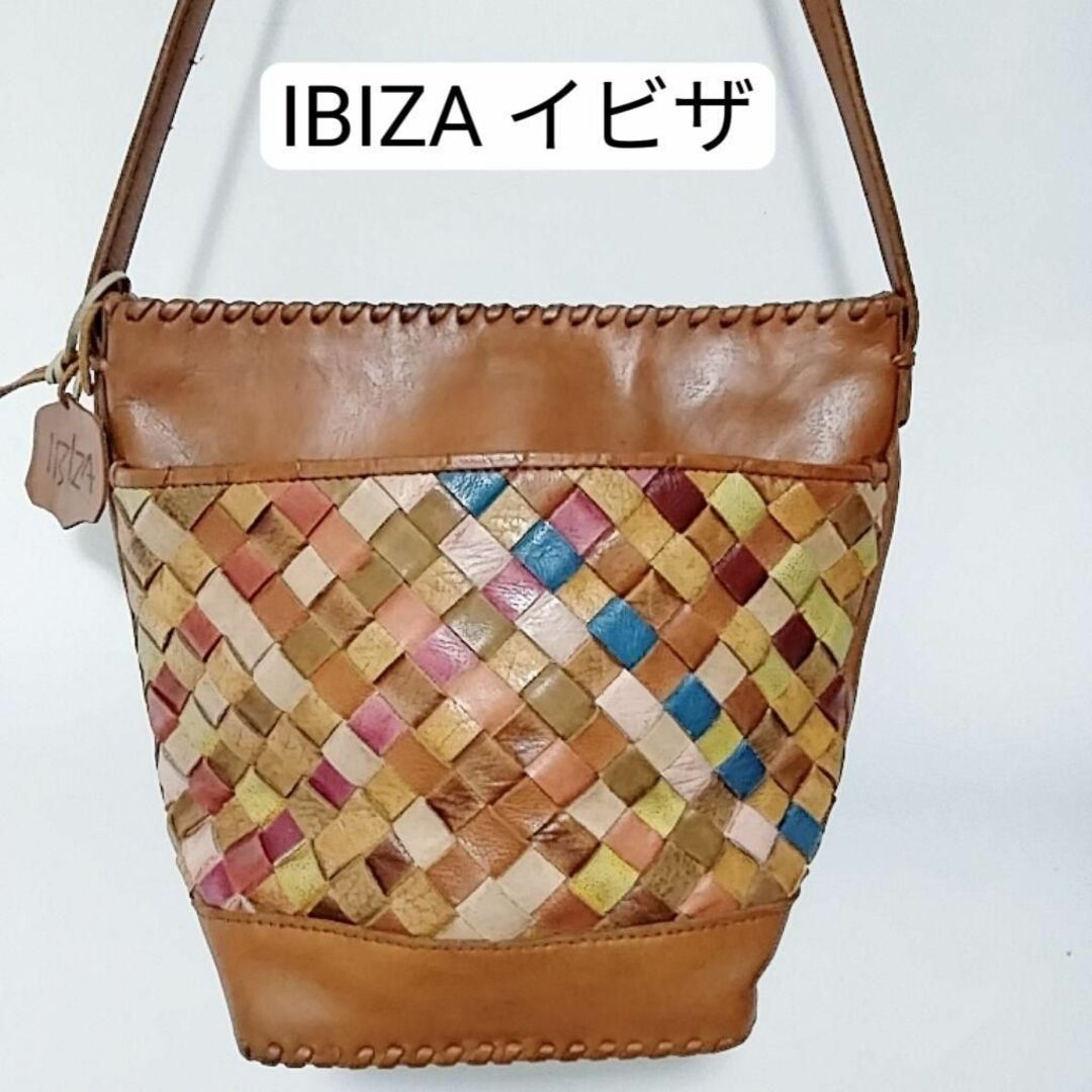 IBIZA イビザ 本革 2ウェイ ショルダーバッグ ブラウンカラー