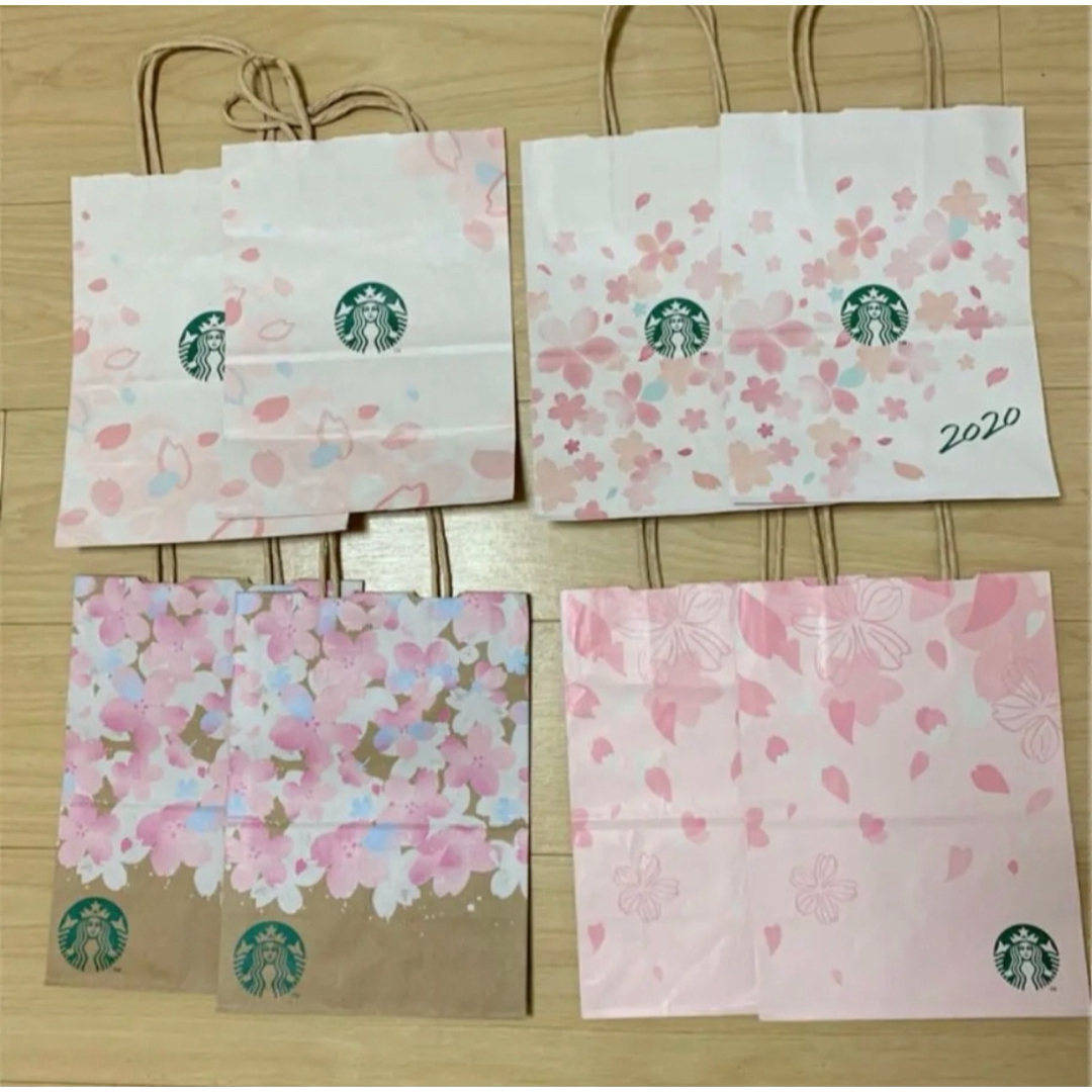 Starbucks Coffee(スターバックスコーヒー)の2/末〆◎桜限定スタバ紙袋大量DEAN&DELUCエコバッグイケア無印コストコ好 インテリア/住まい/日用品のキッチン/食器(収納/キッチン雑貨)の商品写真