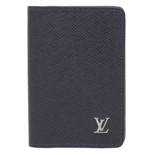 ルイヴィトン(LOUIS VUITTON)のルイヴィトン LOUIS VUITTON タイガ オーガナイザードゥポッシュ カードケース 名刺入れ ブルーマリーヌ M30293 中古 新入荷 LV1496(名刺入れ/定期入れ)