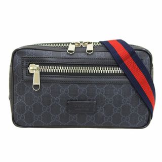 グッチ(Gucci)のグッチ GUCCI ソフトGGスプリーム ボディバッグ ベルトバッグ ウエストバッグ ブラック 474293 中古 新入荷 GU0549(ショルダーバッグ)