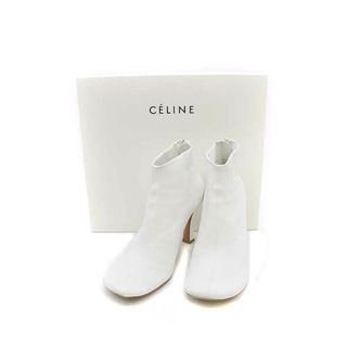 セリーヌ(celine)のCELINE セリーヌ 18AW バックジップハイヒールブーティ ホワイト 36.5 321613(その他)