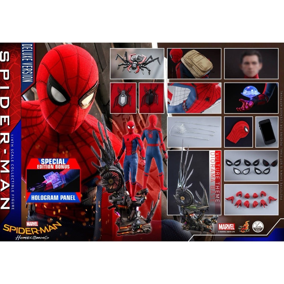 ホットトイズ QS015b スパイダーマン（デラックス版ボーナス付き1/4Spiderman