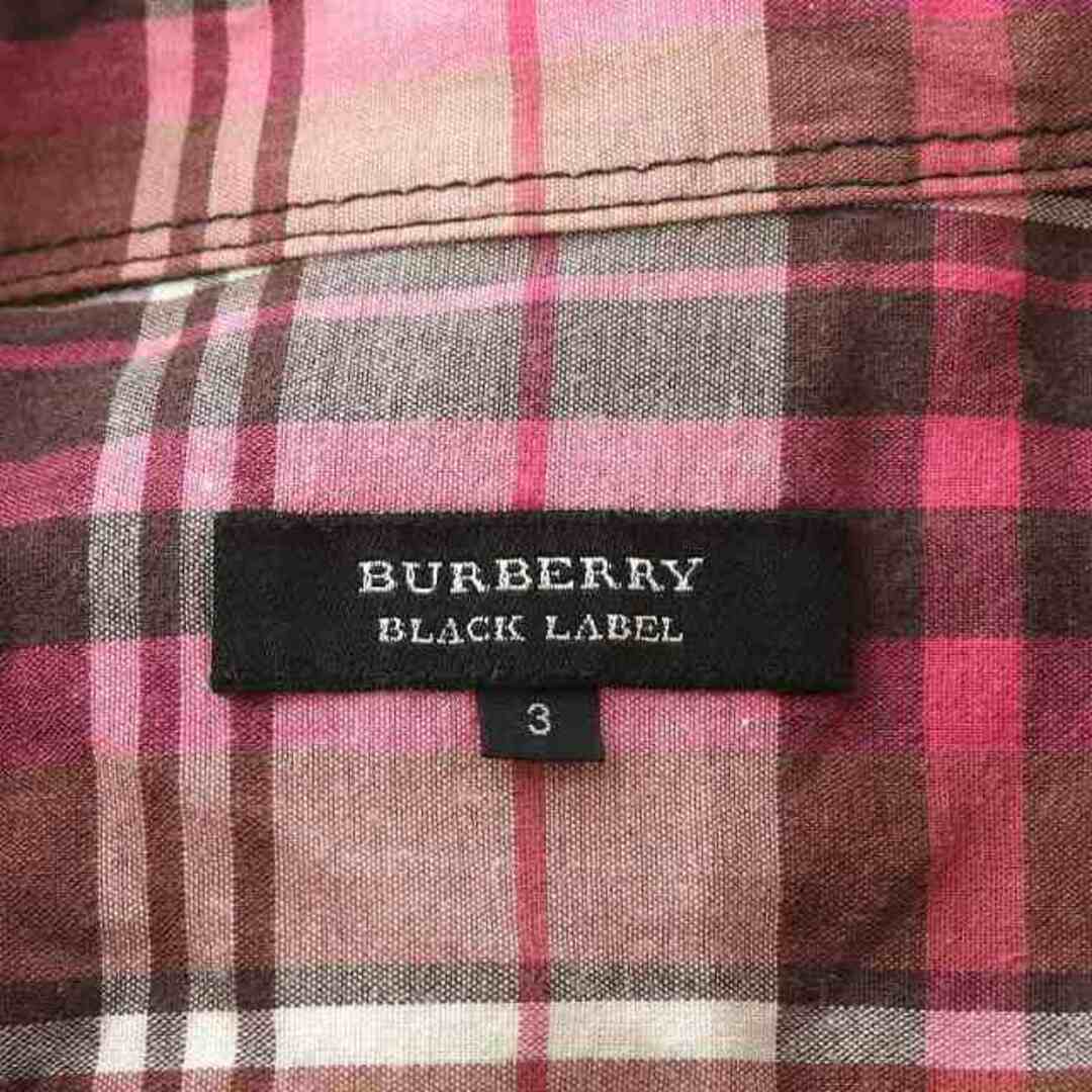 BURBERRY BLACK LABEL(バーバリーブラックレーベル)のBURBERRY BLACK LABEL シャツ チェック柄 3 L ピンク メンズのトップス(シャツ)の商品写真