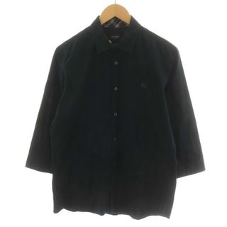 バーバリーブラックレーベル(BURBERRY BLACK LABEL)のBURBERRY BLACK LABEL シャツ 長袖 チェック柄 3 L 黒(シャツ)