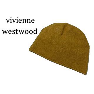 ヴィヴィアンウエストウッド(Vivienne Westwood)のヴィヴィアンウエストウッド【美品】アンゴラ混 オーブ 刺繍 ニット キャップ(ニット帽/ビーニー)