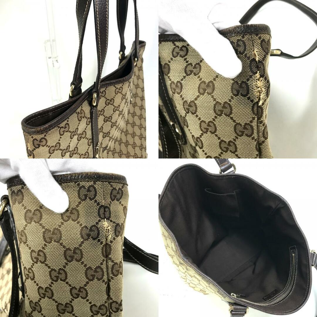 Gucci(グッチ)のグッチ GUCCI 153009 GG カバン ショルダーバッグ 肩掛け トートバッグ GGキャンバス/レザー ベージュ レディースのバッグ(トートバッグ)の商品写真