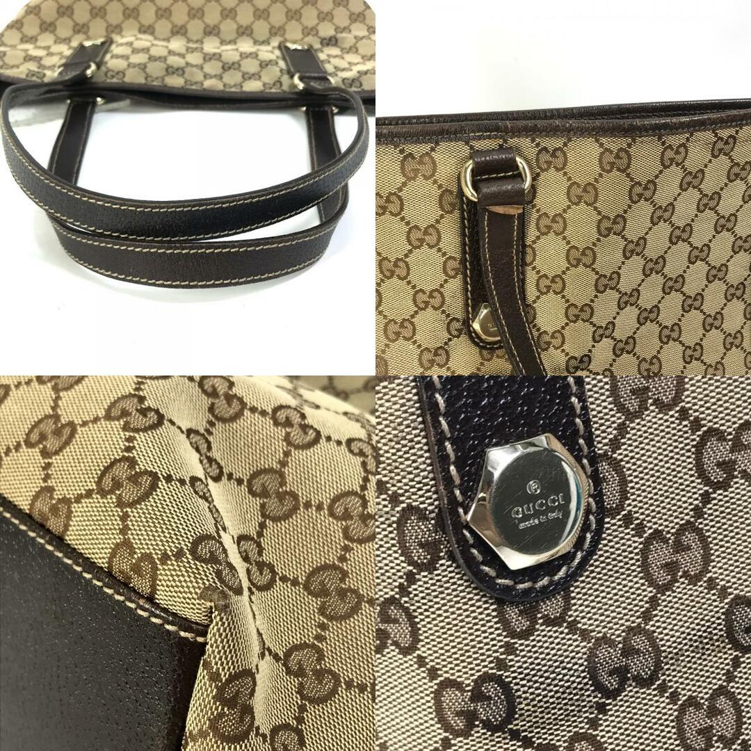 Gucci(グッチ)のグッチ GUCCI 153009 GG カバン ショルダーバッグ 肩掛け トートバッグ GGキャンバス/レザー ベージュ レディースのバッグ(トートバッグ)の商品写真