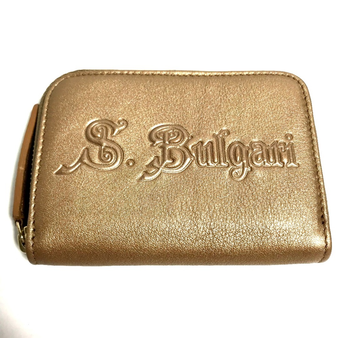 BVLGARI(ブルガリ)のブルガリ BVLGARI S.Bulgari ブルガリ 小銭入れ  財布 コインケース レザー ゴールド 美品 メンズのファッション小物(コインケース/小銭入れ)の商品写真