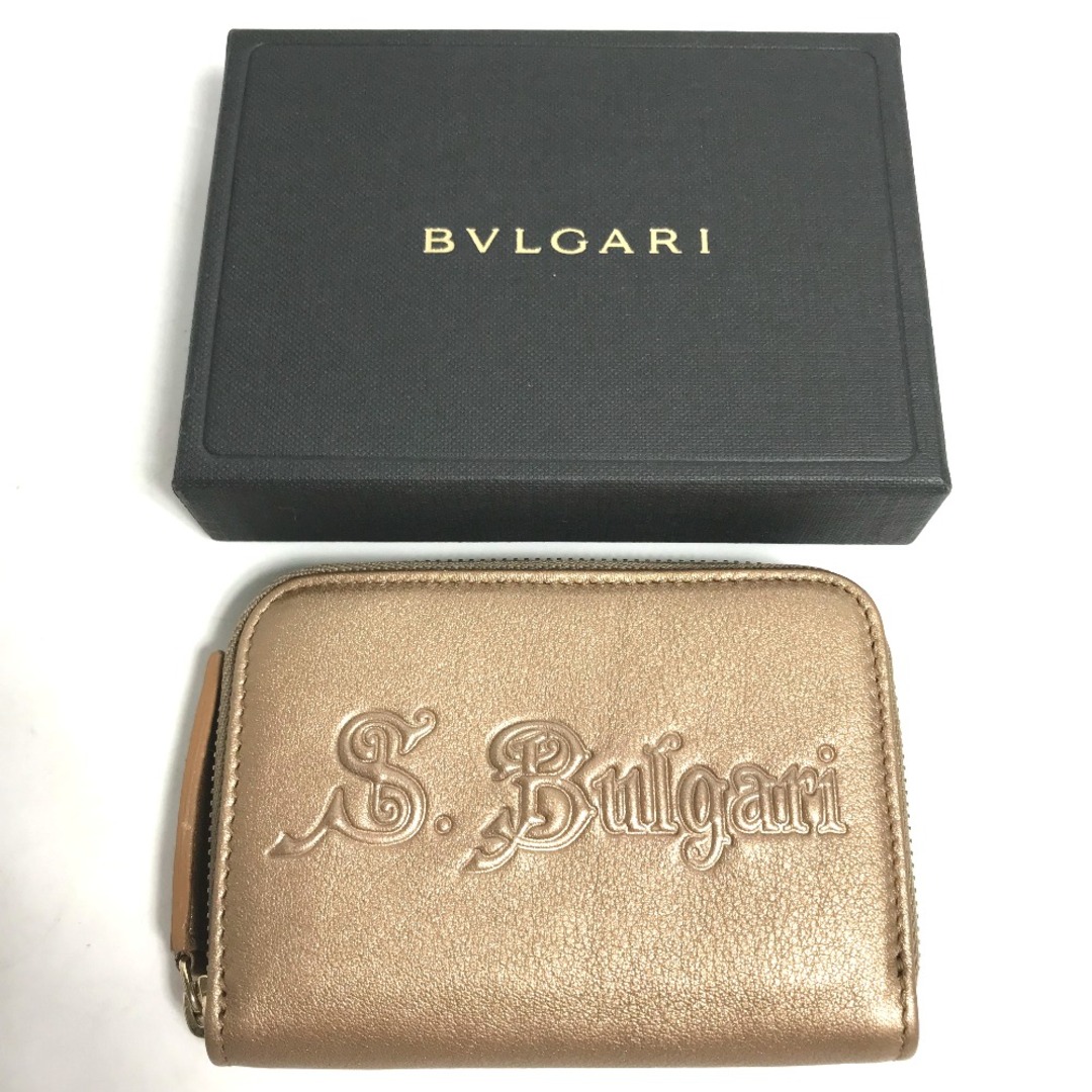 BVLGARI(ブルガリ)のブルガリ BVLGARI S.Bulgari ブルガリ 小銭入れ  財布 コインケース レザー ゴールド 美品 メンズのファッション小物(コインケース/小銭入れ)の商品写真