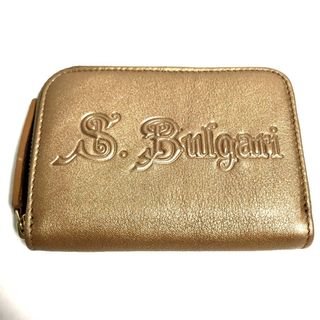 ブルガリ(BVLGARI)のブルガリ BVLGARI S.Bulgari ブルガリ 小銭入れ  財布 コインケース レザー ゴールド 美品(コインケース/小銭入れ)