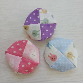 ♡うさぎ♡手作りお手玉3個セット(知育玩具)